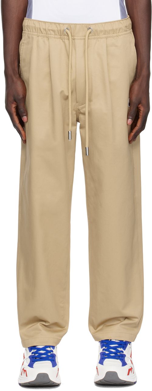 BAPE Beige Ape Head One Point Chef Trousers