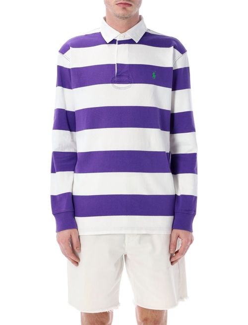 WhiteBlue Stripes Shirt Collar Polos