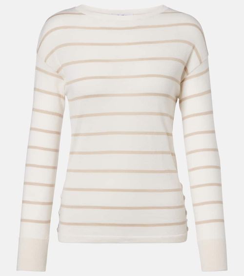 Striped cashmere and silk sweater