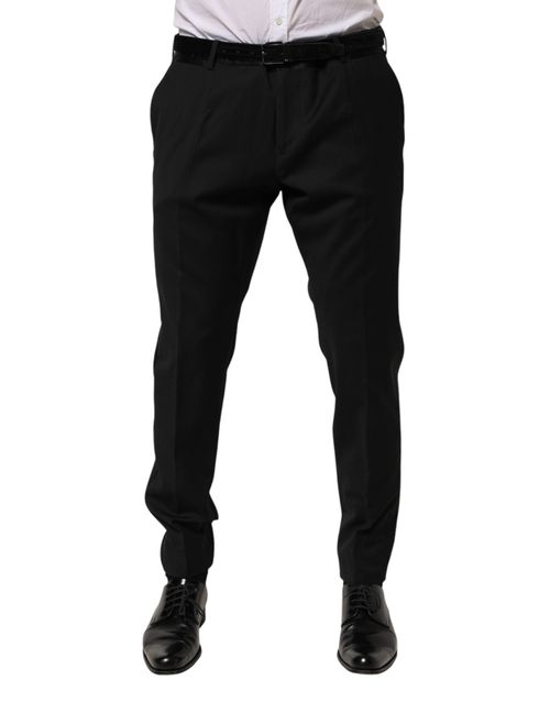 Wool Formal Trousers — Black