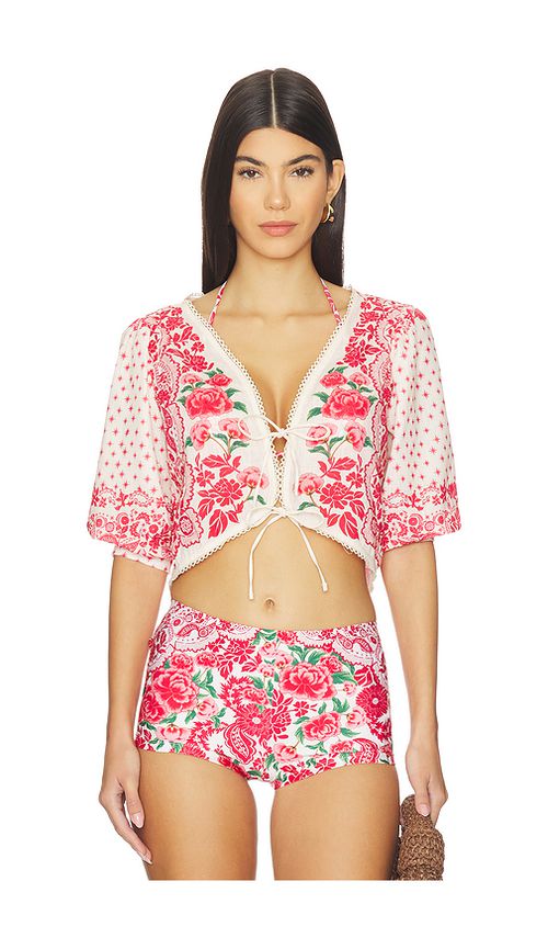 Agua Bendita x REVOLVE Salem Top in Rose. - L also in M