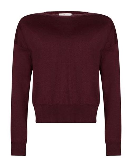 Woman Sweater Burgundy Size 8 Merino Wool