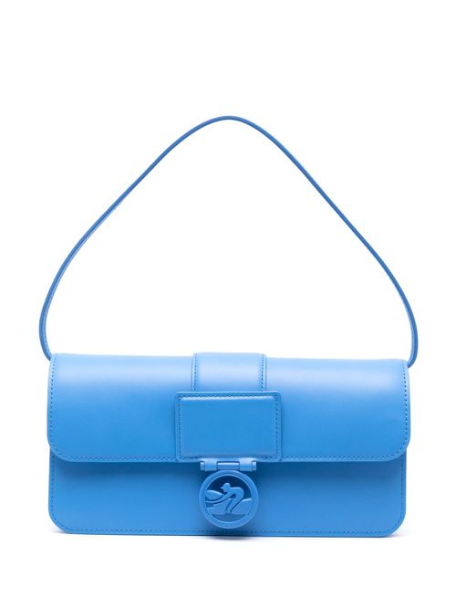 Medium Box-Trot leather shoulder bag - Blue