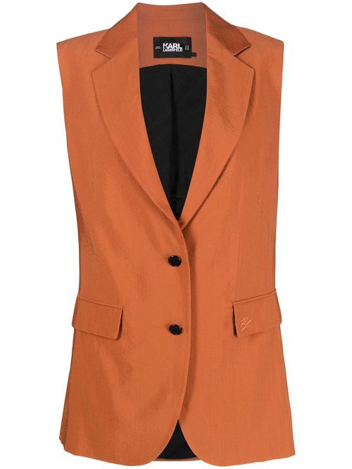 Longline tailored waistcoat - Orange