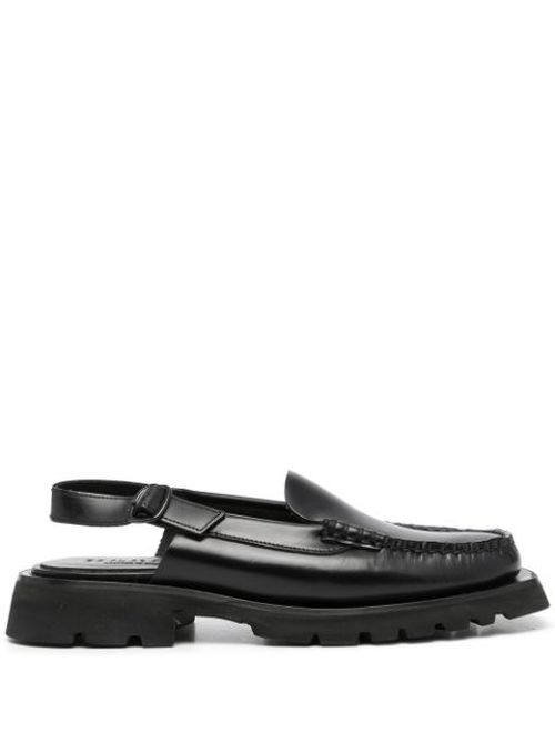 Slingback strap loafers