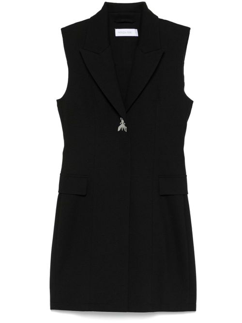 Logo-plaque mini dress - Black