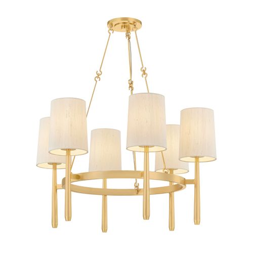 Aged Brass Chandelier from the Bridgeton Collection