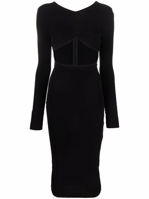 Cut-out detail dress - Black