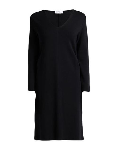 Woman Mini dress Black Size 8 Viscose, Acrylic, Elastane