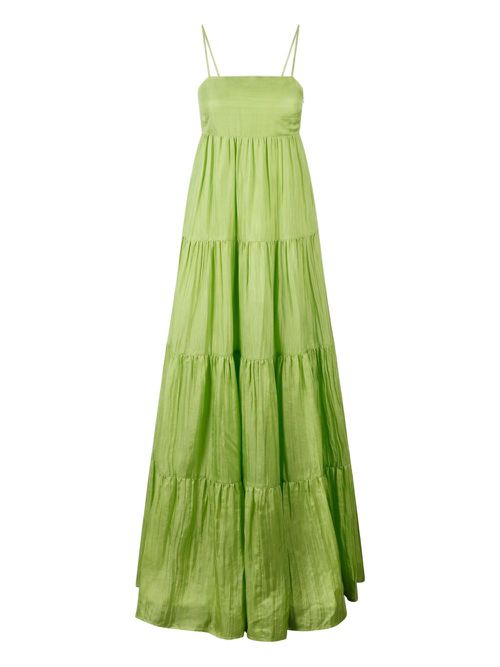 THE ROSE IBIZA silk maxi dress - Green