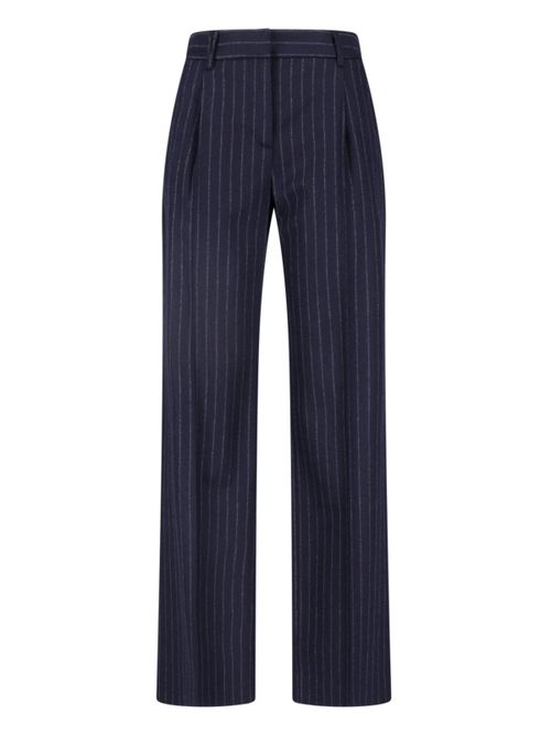Wool-Cashmere Tailored Trousers with Stretch
