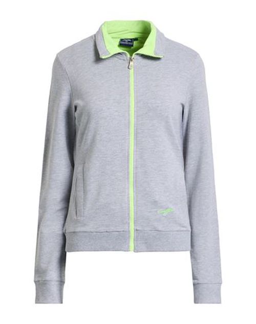 Woman Sweatshirt Light grey Size L Cotton, Elastane