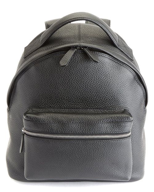 Compact Leather Travel Backpack