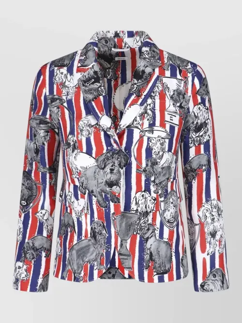 Thom Browne - jacket all over print long sleeves lape
