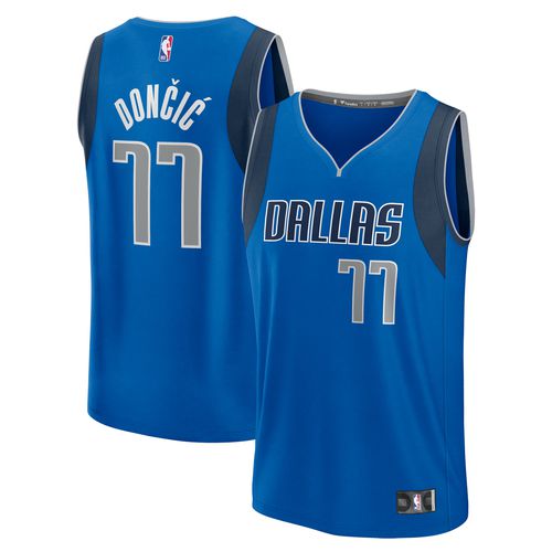 Men's Luka Dončić Blue Dallas Mavericks Fast Break Replica Player Jersey