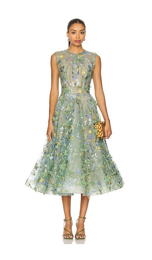Bronx Banco Saba Floral Midi Dress in Sage. - M also in L