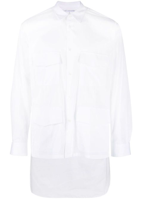 Cargo cotton shirt - White