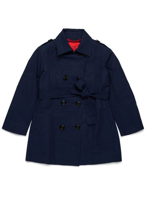 Girl's Trench Coat in Technical Cotton