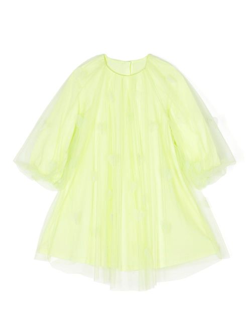 Heart-motif tulle dress - Yellow