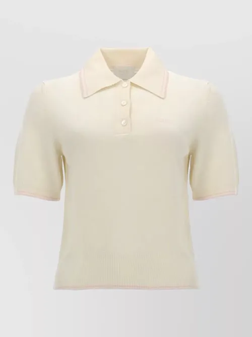 A.P.C. - knit polo shirt short sleeve ribbed tri