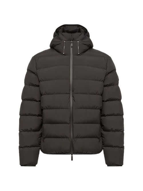 Black Quilted Hood Jacket