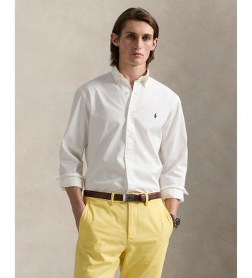 Polo Ralph Lauren for man. 710937993008 Custom Fit twill shirt white (XL), Casual, Cotton, Long sleeve