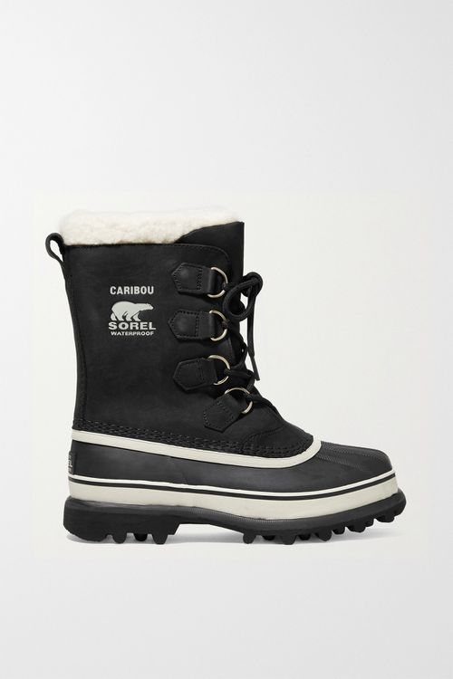 Caribou Waterproof Nubuck And Rubber Boots - Black