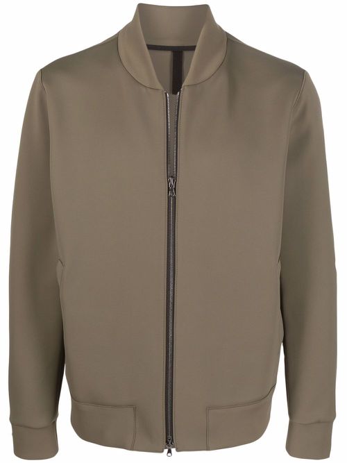 Two-pocket zip-up bomber jacket - Green