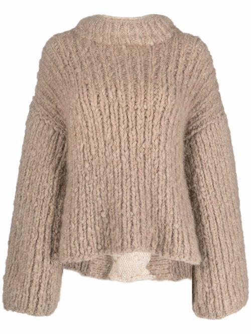 Chunky high neck jumper - Neutrals