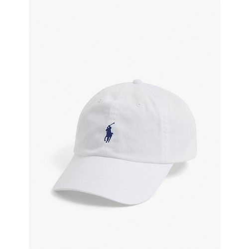 Mens White Marlin Blue Pony Logo-embroidered Cotton Chino Ball cap 1SIZE