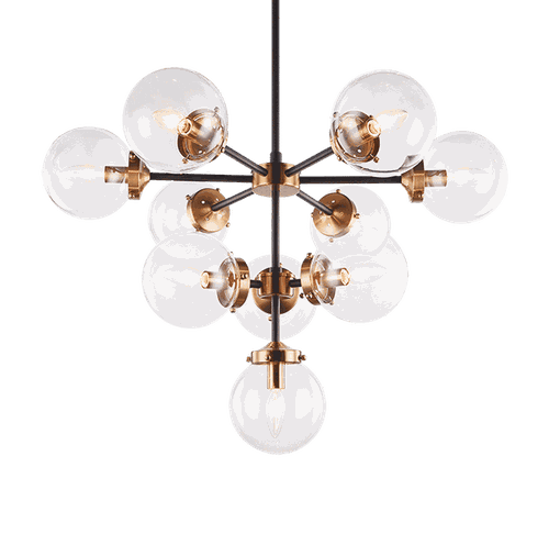 Maru 10-Light Chandelier In Aged Gold Bra