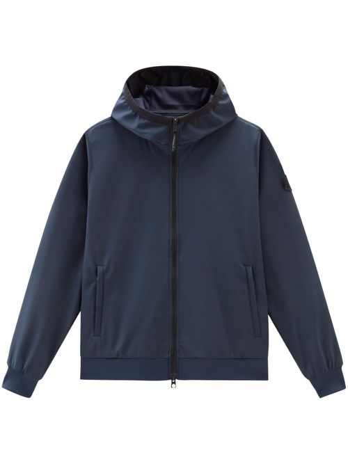 Logo-appliqué hoodie - Blue