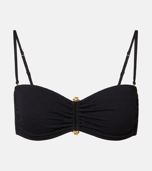 Nika embellished bandeau bikini top