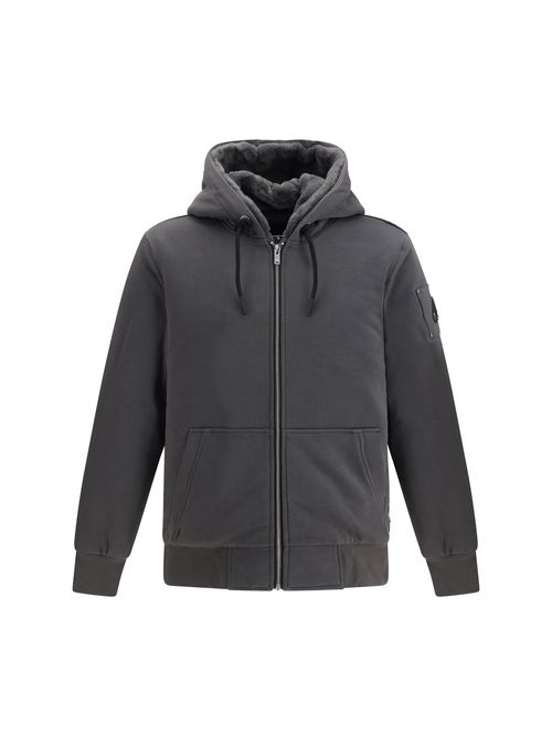 Hooded Sweatshirt Jacket — Gray