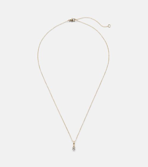 14kt gold charm necklace with diamonds