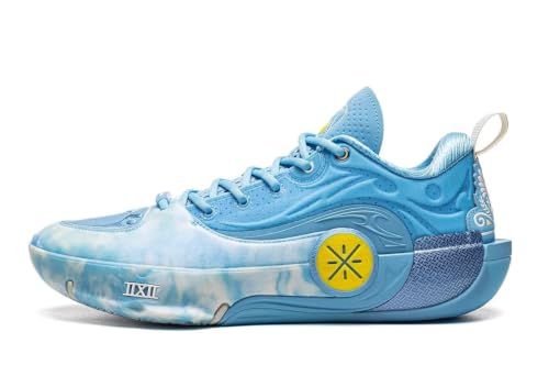 LI-NING Way of Wade 12 Men's Basketball Shoes Anti-Slip Professional Shock Absorption Sports Sneakers Xinjiang Blue US