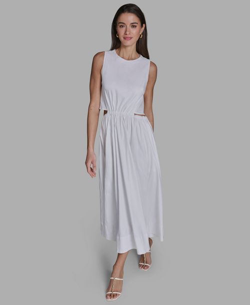 Women's Crewneck Midi Dress - White