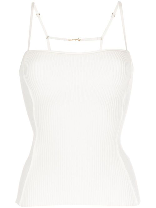 Sierra ribbed-knit top - Neutrals