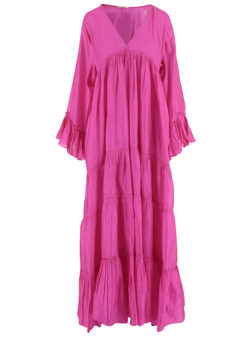 Silk Tiered Maxi Dress