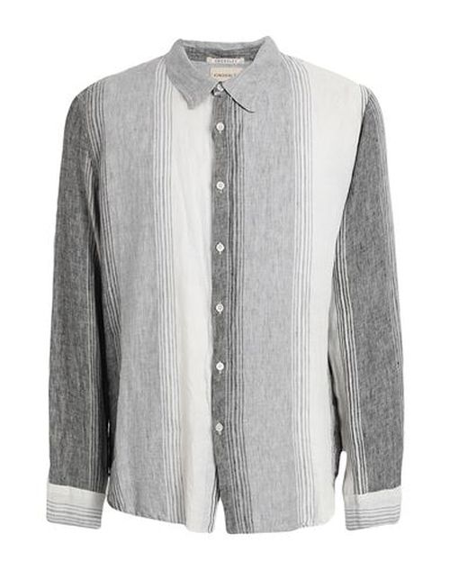 Man Shirt Light grey Size L Linen