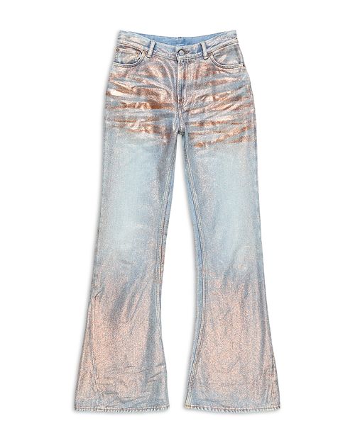 Glitter Flare Jeans in Rose/Blue