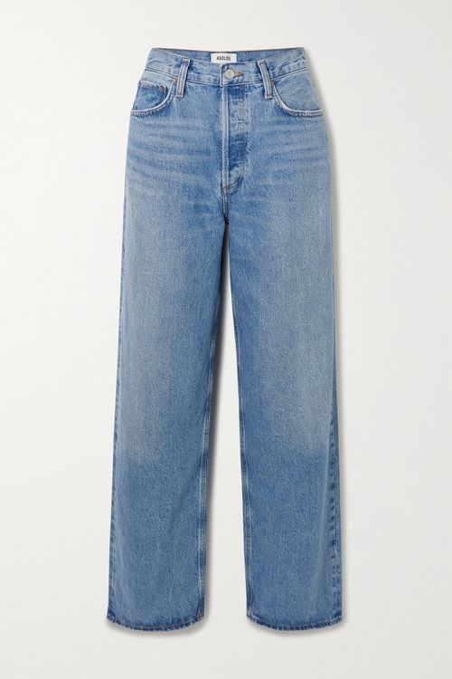 Low Slung Puddle Jeans - Blue