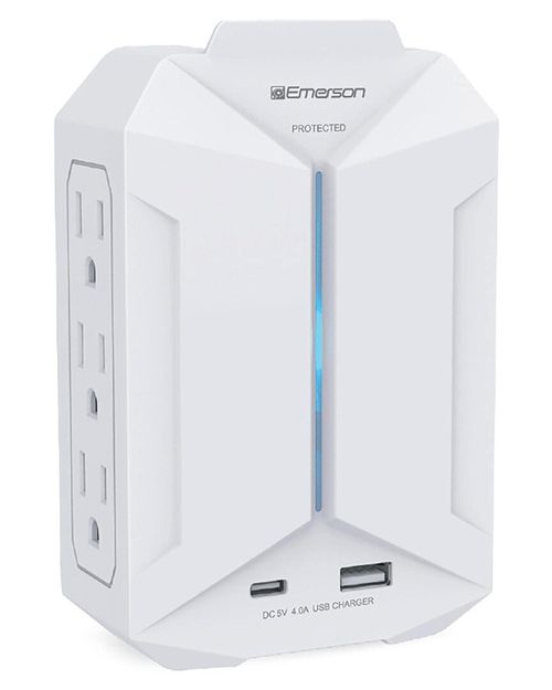 6-Outlet & Usb Wall Charger With Surge Protection