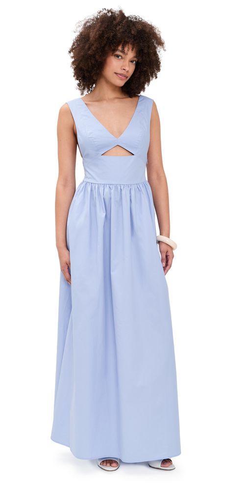 Poplin Cross Back Dress Frosty