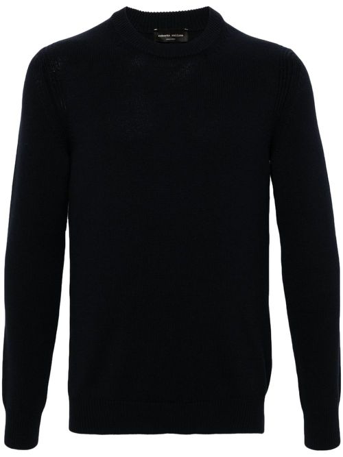 Fisherman's-knit sweater - Blue