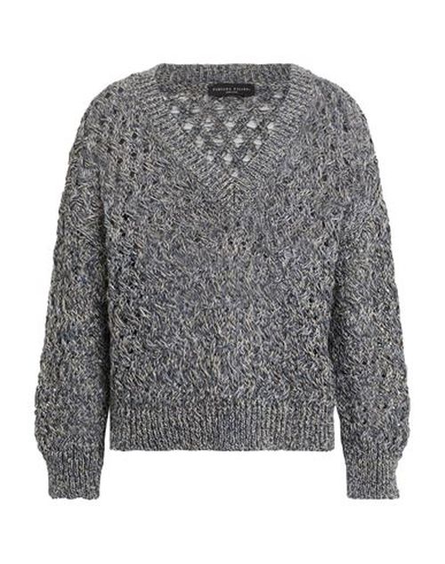Woman Sweater Slate blue Size 4 Linen, Cotton, Mohair wool, Synthetic fibers, Metallic fiber