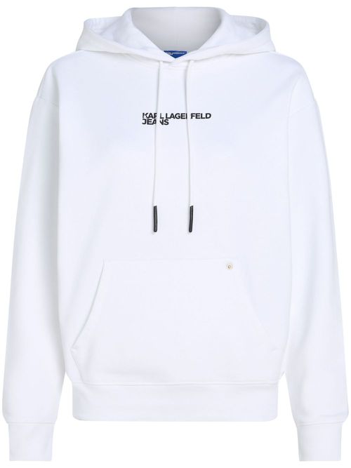 Print hoodie - White