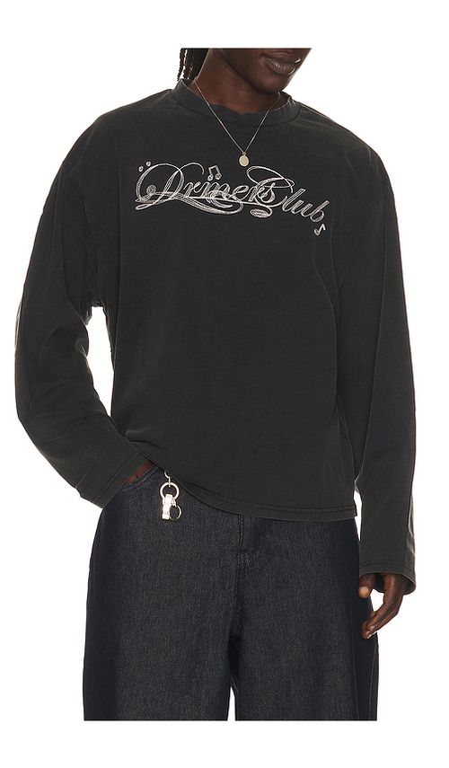 DRMERS CLUB Classical Long Sleeve Tee in Black. XL/1X also in S