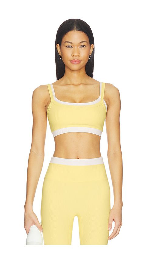 YEAR OF OURS Ribbed Layered Bralette in Yellow,White. - XS also in S, M