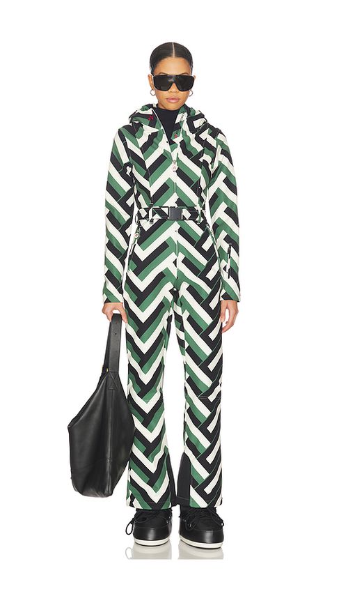 Perfect Moment Tignes Ski Suit II in Green,Black. M. Also in